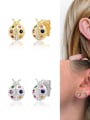 thumb 925 Sterling Silver Cubic Zirconia Insect Cute Stud Earring 2