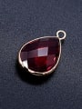 thumb Copper Alloy Glass Water Drop Charm Height : 25 mm , Width: 14 mm 2