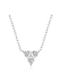 thumb 925 Sterling Silver Cubic Zirconia Triangle Dainty Necklace 2
