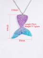 thumb Stainless steel Resin   Cute Wind Fish Tail Peendant Necklace 3