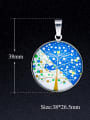 thumb Stainless steel Multicolor Millefiori Glass Tree Charm Height : 38 mm , Width: 26.5 mm 2