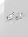 thumb 925 Sterling Silver Irregular Geometric Minimalist Stud Earring 1
