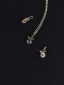 thumb 925 Sterling Silver Cubic Zirconia Rabbit Dainty Necklace 4