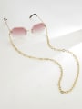 thumb Stainless steel Minimalist Hollow Oval  Mask Chain Sunglass Chains 2