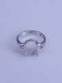 thumb 925 Sterling Silver 18K White Gold Plated Heart Ring Setting Stone size: 9*12mm 0