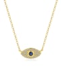 thumb 925 Sterling Silver Cubic Zirconia Evil Eye Dainty Necklace 0