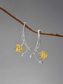 thumb 925 Sterling Silver Flower Artisan Drop Earring 0