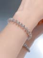 thumb 925 Sterling Silver Cubic Zirconia Irregular Minimalist Bracelet 1
