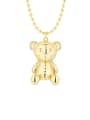 thumb 925 Sterling Silver Bear Cute Bead Chain Necklace 0