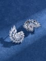 thumb 925 Sterling Silver Cubic Zirconia Flower Luxury Cluster Earring 3