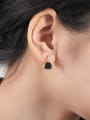 thumb 925 Sterling Silver Acrylic Geometric Minimalist Drop Earring 1