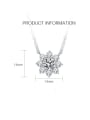 thumb 925 Sterling Silver High Carbon Diamond White Flower Dainty Necklace 2