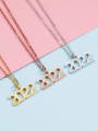thumb Stainless steel Irregular Minimalist Number Pendant Necklace 1