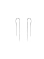 thumb 925 Sterling Silver Tassel Dainty Threader Earring 0