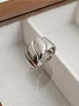thumb 925 Sterling Silver Geometric Trend Band Ring 0