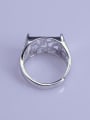thumb 925 Sterling Silver 18K White Gold Plated Square Ring Setting Stone size: 13*13mm 2