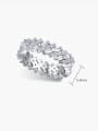 thumb 925 Sterling Silver Cubic Zirconia Geometric Dainty Band Ring 3