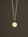 thumb 925 Sterling Silver Gold Letter lucky small gold coin Minimalist Necklace 0