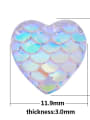 thumb Multicolor Resin Heart Charm Diameter : 11.8 mm 2