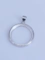thumb 925 Sterling Silver Round Pendant Setting Stone size: 12*12 14*14 15*15 16*16 18*18 20*20mm 0