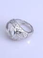 thumb 925 Sterling Silver 18K White Gold Plated Geometric Ring Setting Stone size: 12*14mm 1