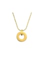 thumb Stainless steel Round Trend Necklace 0