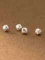 thumb S925 Plain Silver 4mm Pattern Bracelet Ball Beads 2