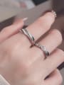 thumb 925 Sterling Silver Letter Minimalist Couple Ring 1