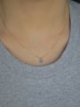 thumb 925 Sterling Silver Crystal Blue Geometric Dainty Necklace 3