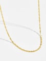 thumb 925 Sterling Silver Geometric Dainty Link Necklace 2