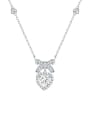 thumb 925 Sterling Silver Cubic Zirconia Princess Necklace 0