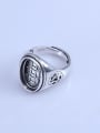 thumb 925 Sterling Silver Geometric Ring Setting Stone size: 12*18mm 1
