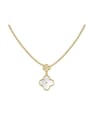 thumb 925 Sterling Silver Shell Clover Dainty Necklace 0