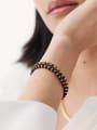 thumb Titanium Steel Natural Stone Geometric Bohemia Handmade Beaded Bracelet 1
