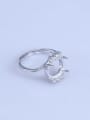 thumb 925 Sterling Silver 18K White Gold Plated Round Ring Setting Stone size: 9*11mm 2