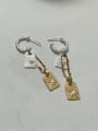 thumb 925 Sterling Silver Square Vintage Drop Earring 0