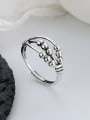 thumb 925 Sterling Silver Bead Round Vintage Stackable Ring 3