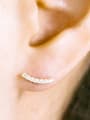 thumb 925 Sterling Silver Cubic Zirconia Geometric Minimalist Single Earring 2