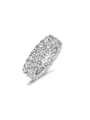 thumb 925 Sterling Silver High Carbon Diamond White Band Ring 0