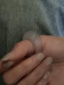 thumb Chalcedony Agate Ring  Minimalist Band Ring 2