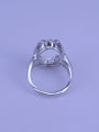 thumb 925 Sterling Silver 18K White Gold Plated Oval Ring Setting Stone size: 12*15mm 2
