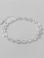 thumb 925 Sterling Silver Geometric Minimalist Link Bracelet 2