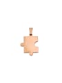 thumb Stainless Steel Glossy Couple Cube Puzzle Pendant 0