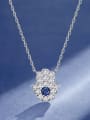 thumb 925 Sterling Silver Cubic Zirconia Palm Vintage Necklace 0