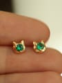 thumb 925 Sterling Silver Cubic Zirconia Cat Cute Stud Earring 0