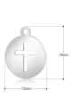 thumb Stainless steel Cross Charm Height : 14 mm , Width: 12 mm 1