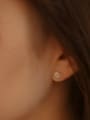 thumb 925 Sterling Silver Cubic Zirconia Planet Dainty Stud Earring 1
