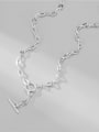 thumb 925 Sterling Silver Minimalist Hollow Heart Long Strand Necklace 3