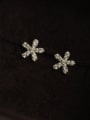 thumb 925 Sterling Silver Cubic Zirconia Flower Cute Stud Earring 2