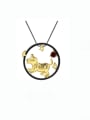 thumb 925 Sterling Silver Natural Stone Zodiac Artisan Dog Pendant Necklace 0